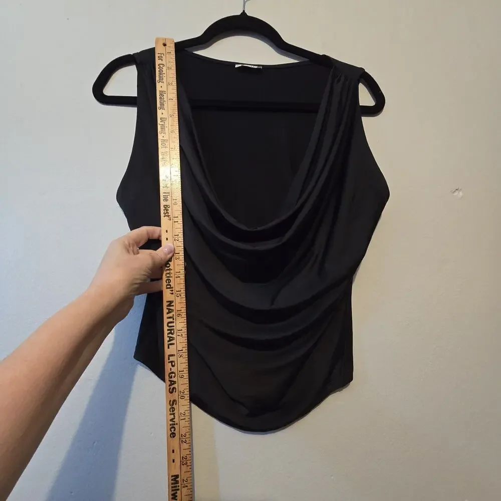 Intimately‎ Free People City Nights Tuck In Top Womens Size XS Black EUC Slinky